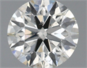 Natural Diamond 0.57 Carats, Round with Excellent Cut, J Color, SI1 Clarity and Certified by IGI