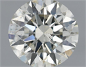 Natural Diamond 0.71 Carats, Round with Excellent Cut, K Color, SI1 Clarity and Certified by IGI