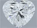 Natural Diamond 0.55 Carats, Heart with  Cut, G Color, IF Clarity and Certified by IGI