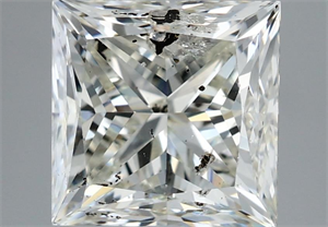 Picture of Natural Diamond 2.00 Carats, Princess with  Cut, I Color, I1 Clarity and Certified by IGI