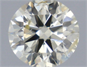 Natural Diamond 0.45 Carats, Round with Excellent Cut, L Color, I1 Clarity and Certified by IGI