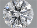 Natural Diamond 0.54 Carats, Round with Excellent Cut, F Color, I1 Clarity and Certified by IGI