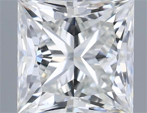 Picture of Natural Diamond 0.71 Carats, Princess with  Cut, H Color, IF Clarity and Certified by GIA