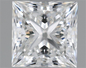 Picture of Natural Diamond 0.72 Carats, Princess with  Cut, G Color, IF Clarity and Certified by GIA