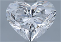 Natural Diamond 1.70 Carats, Heart with  Cut, D Color, VS2 Clarity and Certified by GIA