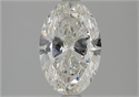 Natural Diamond 1.50 Carats, Oval with  Cut, H Color, I1 Clarity and Certified by GIA