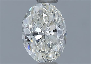 Foto Diamante Natural 0.51 quilates, Ovalado , Color J, claridad VVS1 y certificado GIA de