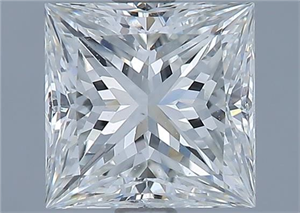 Picture of Natural Diamond 1.70 Carats, Princess with  Cut, H Color, VS1 Clarity and Certified by GIA
