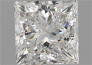 Picture of Natural Diamond 1.72 Carats, Princess with  Cut, G Color, SI1 Clarity and Certified by GIA