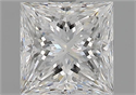 Natural Diamond 1.71 Carats, Princess with  Cut, E Color, SI1 Clarity and Certified by GIA