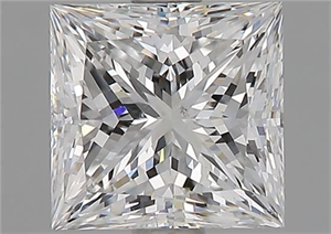 Foto Diamante Natural 1.54 quilates, Princesa , Color F, claridad SI1 y certificado GIA de