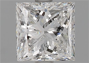 Picture of Natural Diamond 1.51 Carats, Princess with  Cut, F Color, VS2 Clarity and Certified by GIA