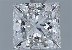 Foto Diamante Natural 1.52 quilates, Princesa , Color F, claridad I1 y certificado GIA de