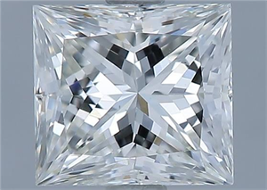 Picture of Natural Diamond 1.51 Carats, Princess with  Cut, H Color, VS2 Clarity and Certified by GIA