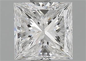 Picture of Natural Diamond 1.02 Carats, Princess with  Cut, E Color, SI1 Clarity and Certified by GIA