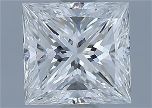Picture of Natural Diamond 1.02 Carats, Princess with  Cut, G Color, VS1 Clarity and Certified by GIA