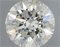 Natural Diamond 0.45 Carats, Round with Excellent Cut, H Color, I1 Clarity and Certified by IGI