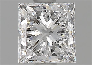 Picture of Natural Diamond 1.01 Carats, Princess with  Cut, D Color, VS2 Clarity and Certified by GIA