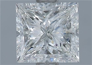 Picture of Natural Diamond 1.00 Carats, Princess with  Cut, H Color, SI1 Clarity and Certified by GIA