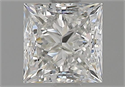 Natural Diamond 0.90 Carats, Princess with  Cut, G Color, SI1 Clarity and Certified by GIA