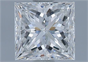Natural Diamond 0.93 Carats, Princess with  Cut, G Color, SI1 Clarity and Certified by GIA