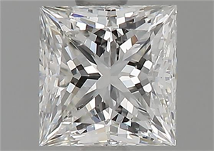 Picture of Natural Diamond 0.90 Carats, Princess with  Cut, G Color, SI1 Clarity and Certified by GIA