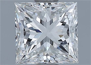 Picture of Natural Diamond 0.90 Carats, Princess with  Cut, H Color, VVS2 Clarity and Certified by GIA