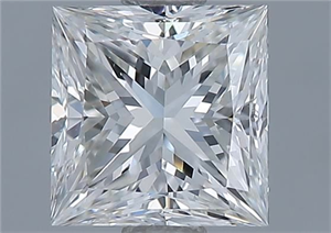 Picture of Natural Diamond 0.90 Carats, Princess with  Cut, H Color, VS2 Clarity and Certified by GIA