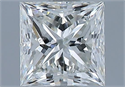 Natural Diamond 0.87 Carats, Princess with  Cut, I Color, VVS1 Clarity and Certified by GIA