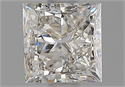 Natural Diamond 0.90 Carats, Princess with  Cut, H Color, SI1 Clarity and Certified by GIA