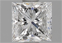 Natural Diamond 0.70 Carats, Princess with  Cut, F Color, VVS2 Clarity and Certified by GIA