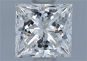 Picture of Natural Diamond 0.72 Carats, Princess with  Cut, I Color, I1 Clarity and Certified by GIA
