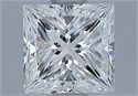 Natural Diamond 0.71 Carats, Princess with  Cut, F Color, VS1 Clarity and Certified by GIA