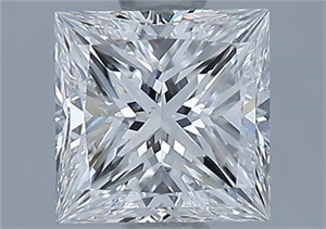 Picture of Natural Diamond 0.71 Carats, Princess with  Cut, F Color, VS1 Clarity and Certified by GIA