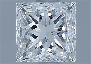 Picture of Natural Diamond 0.74 Carats, Princess with  Cut, H Color, VS1 Clarity and Certified by GIA