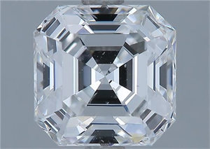Foto Diamante Natural 2.05 quilates, Asscher , Color E, claridad SI1 y certificado GIA de