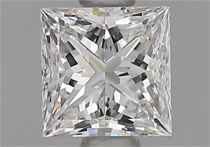 Picture of Natural Diamond 0.61 Carats, Princess with  Cut, F Color, VVS1 Clarity and Certified by GIA