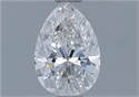 Natural Diamond 0.74 Carats, Pear with  Cut, D Color, SI1 Clarity and Certified by GIA