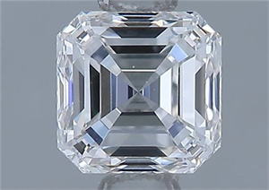 Foto Diamante Natural 0.60 quilates, Asscher , Color E, claridad VVS2 y certificado GIA de