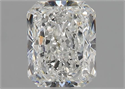 Natural Diamond 1.52 Carats, Radiant with  Cut, G Color, SI2 Clarity and Certified by GIA
