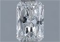 Natural Diamond 0.50 Carats, Radiant with  Cut, F Color, VVS1 Clarity and Certified by GIA