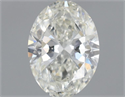 Natural Diamond 0.51 Carats, Oval with  Cut, J Color, SI1 Clarity and Certified by GIA