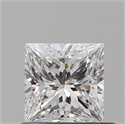 Natural Diamond 0.52 Carats, Princess with  Cut, D Color, SI1 Clarity and Certified by GIA
