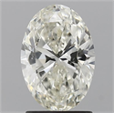 Natural Diamond 1.71 Carats, Oval with  Cut, K Color, SI1 Clarity and Certified by GIA