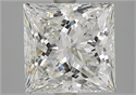Natural Diamond 3.13 Carats, Princess with  Cut, G Color, SI1 Clarity and Certified by GIA