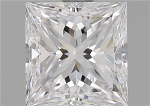 Foto Diamante Natural 1.50 quilates, Princesa , Color D, claridad VS2 y certificado GIA de