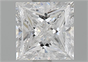 Natural Diamond 1.02 Carats, Princess with  Cut, D Color, I1 Clarity and Certified by GIA