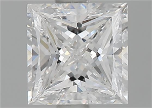Picture of Natural Diamond 1.02 Carats, Princess with  Cut, D Color, I1 Clarity and Certified by GIA