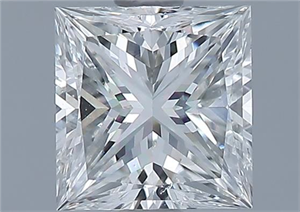 Foto Diamante Natural 1.02 quilates, Princesa , Color H, claridad VS2 y certificado GIA de
