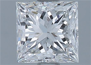 Picture of Natural Diamond 1.01 Carats, Princess with  Cut, H Color, VS2 Clarity and Certified by GIA
